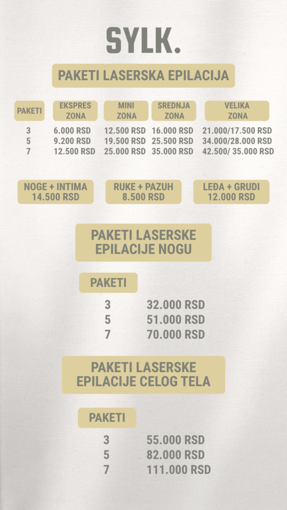 Paketi laserske epilacija